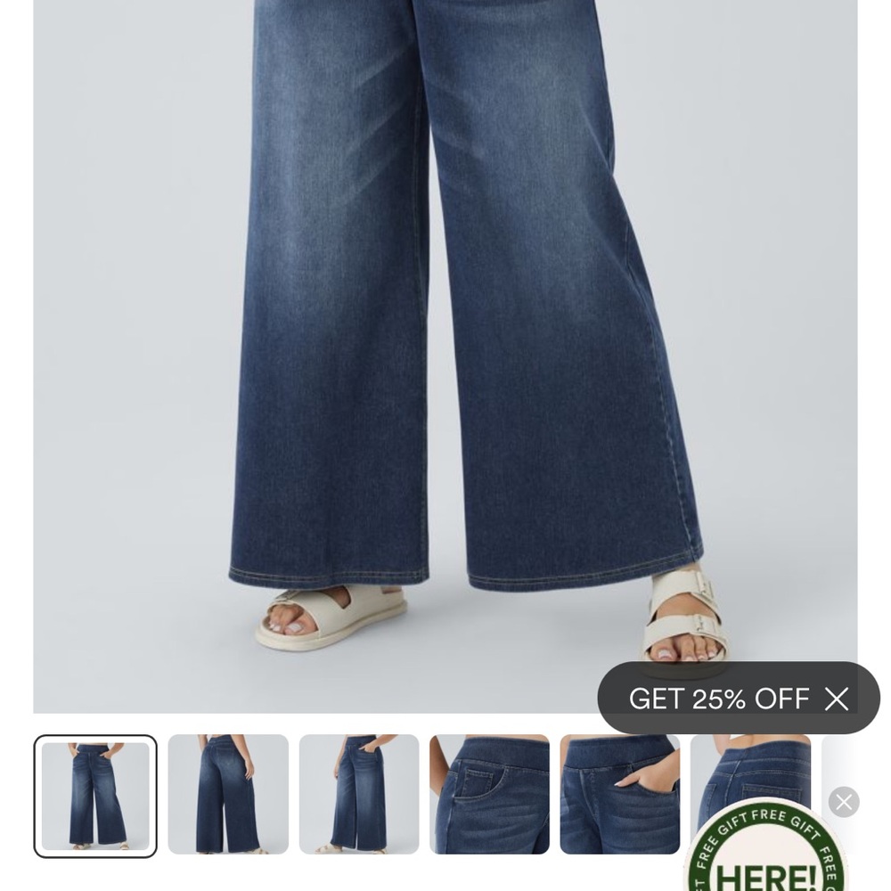 HALARA Dark Blue Flare Jeans